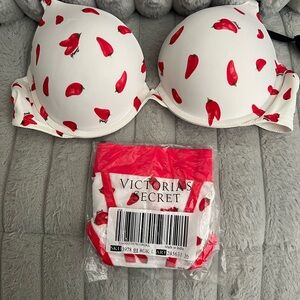 PINK Victoria's Secret White and Red Chili pepper set